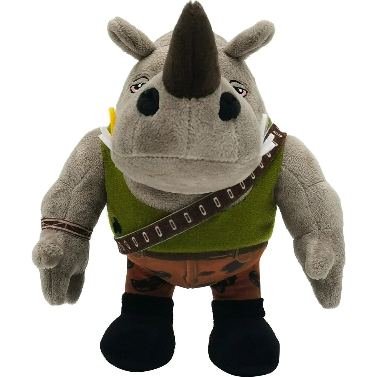 Mattel Teenage Mutant Ninja Turtles: Mutant Mayhem Rocksteady Plush Toy, 8 in Soft Stuffed Animal, Movie-Inspired Character Figure, Ages 3+